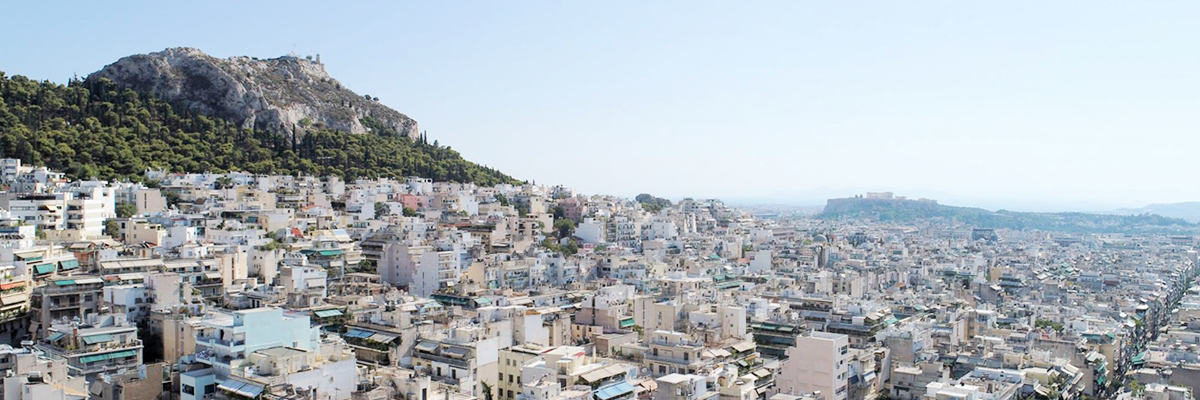 Trikoupi Residences 에서 바라다 본 리카비투스 (Lycabettus) 산과 아크로폴리스 전경