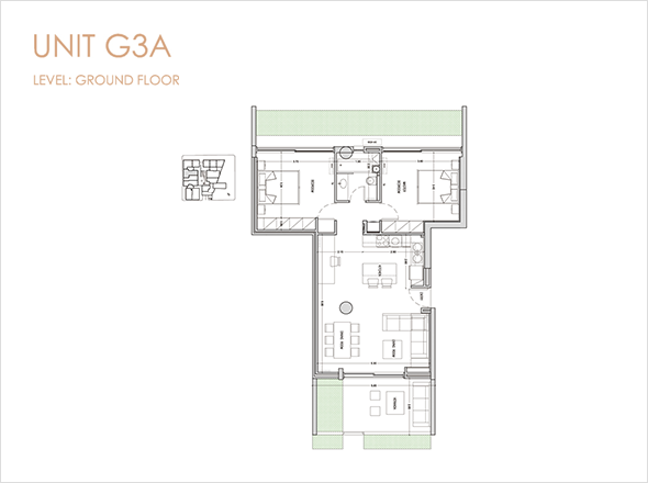 UNIT G3A. LEVEL: GROUND FLOOR