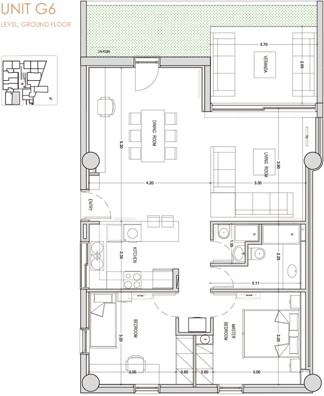 UNIT G2. LEVEL: GROUND FLOOR