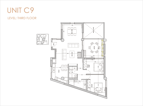 UNIT C9. LEVEL: THIRD FLOOR